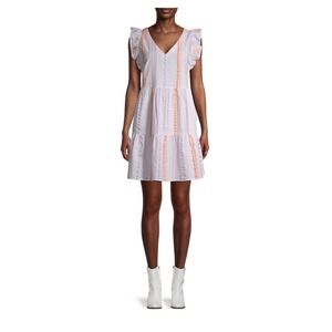 Time and Tru Women's Striped Flutter Sleeve Dress Size XXL